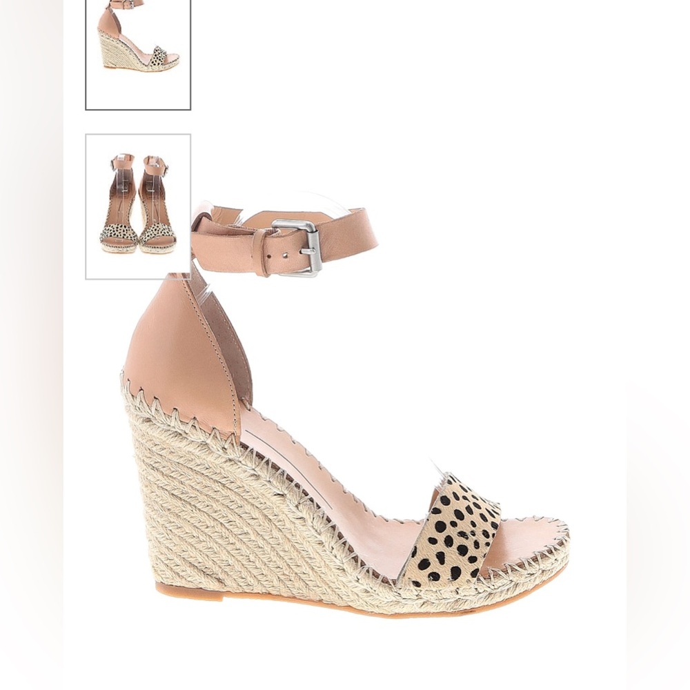 New in Box Women’s Dolce Vita Leopard Calf Hair Wedge Size 10